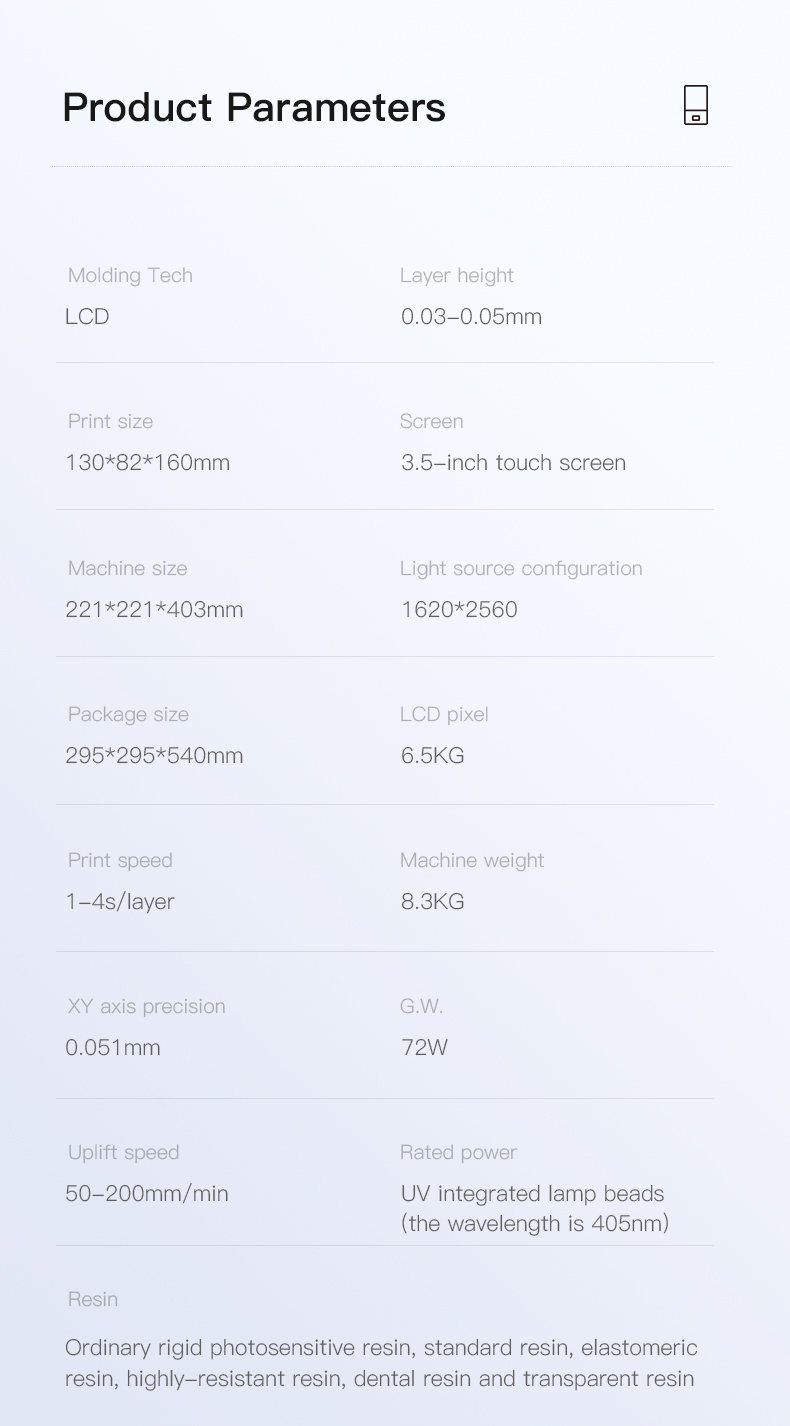 LD-002H Mono LCD Resin 3D Printer