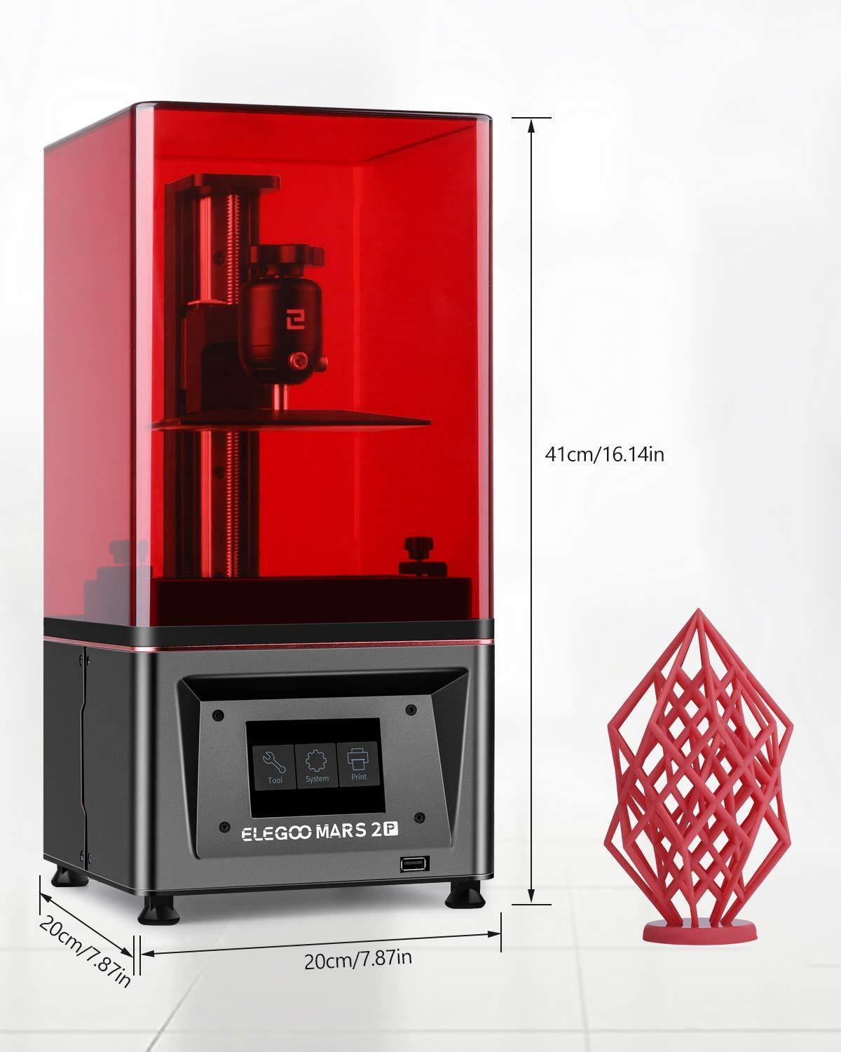 ELEGOO Mars 2 Pro Mono LCD MSLA Resin 3D Printer with Air Purifier