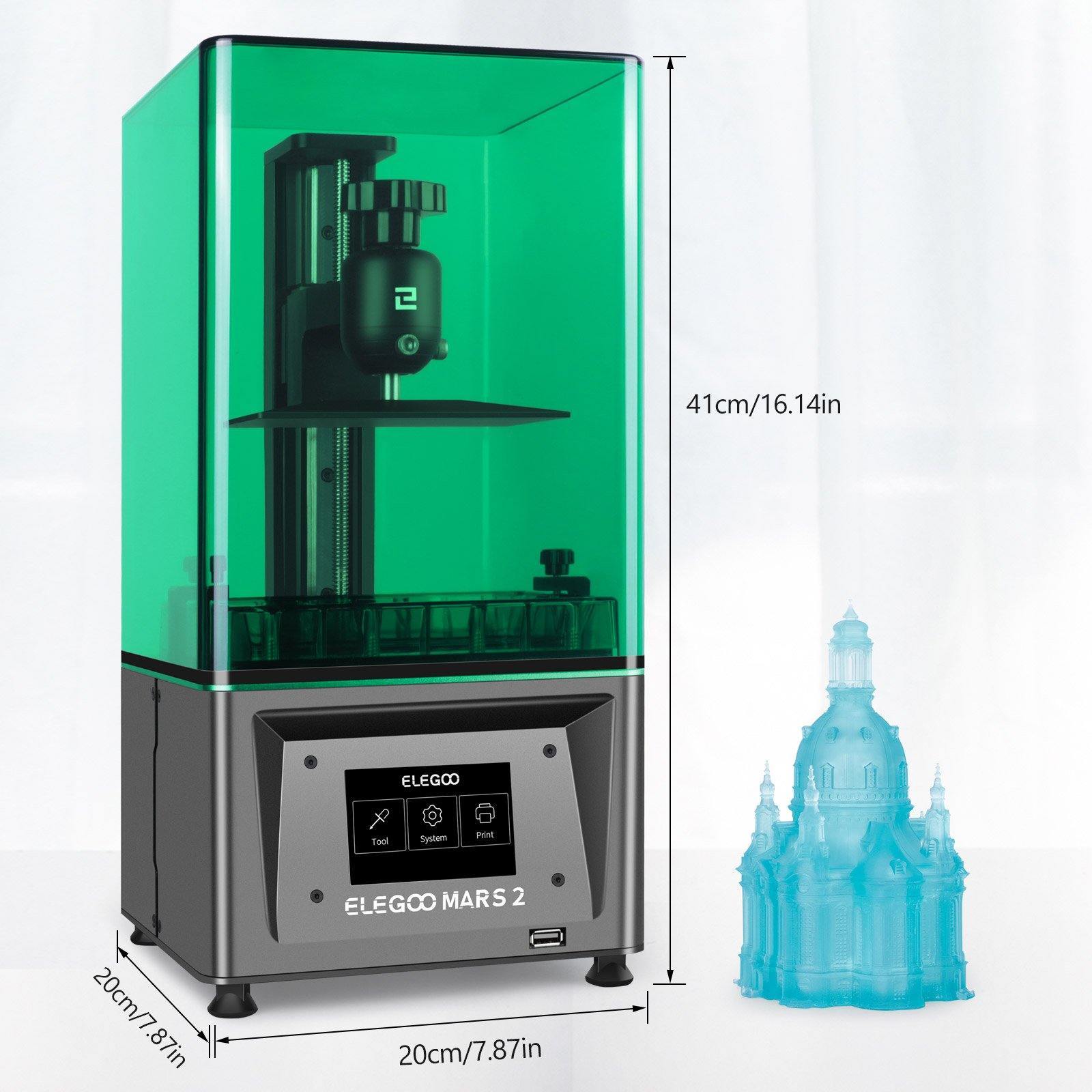 ELEGOO Mars 2 Mono LCD MSLA Resin 3D Printer